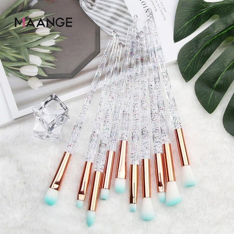 MAANGE 4/10Pcs New Diamond Makeup Brushes Set Women Foundation Powder Blush Eye shadow Lip Cosmetic Colorful for Make Up Tools