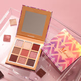 UCANBE Brand Shimmer Matte Eyeshadow Makeup Palette 9 Colors Holographic Nude Glow Pigment Eye Shadow Long Lasting Cosmetic Set