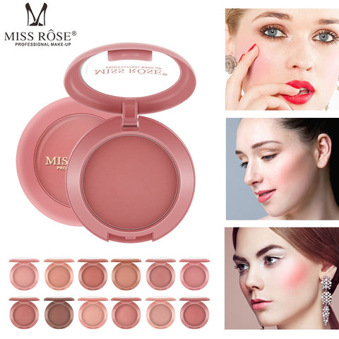 MISS ROSE Natural Matte Blush Palette Makeup Blush Powder Concealer Foundation Nude Pigment Women Cosmetics Blusher TSLM2