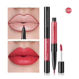 16 Color 2 in 1 Liquid Lipstick Matte Red Lip Long Lasting Waterproof Make Up Mate Lip Stick Nude Pink Lips Liner Pencil Gloss