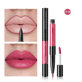16 Color 2 in 1 Liquid Lipstick Matte Red Lip Long Lasting Waterproof Make Up Mate Lip Stick Nude Pink Lips Liner Pencil Gloss