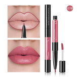 16 Color 2 in 1 Liquid Lipstick Matte Red Lip Long Lasting Waterproof Make Up Mate Lip Stick Nude Pink Lips Liner Pencil Gloss