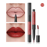 16 Color 2 in 1 Liquid Lipstick Matte Red Lip Long Lasting Waterproof Make Up Mate Lip Stick Nude Pink Lips Liner Pencil Gloss