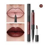 16 Color 2 in 1 Liquid Lipstick Matte Red Lip Long Lasting Waterproof Make Up Mate Lip Stick Nude Pink Lips Liner Pencil Gloss