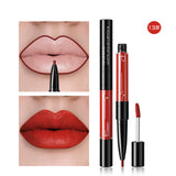 16 Color 2 in 1 Liquid Lipstick Matte Red Lip Long Lasting Waterproof Make Up Mate Lip Stick Nude Pink Lips Liner Pencil Gloss