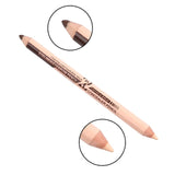 2pcs Women Professional 2 in 1 Double-end Make Up Waterproof Eyebrow Pen + Foundation Base Contour Makeup Face Concealer Pencil