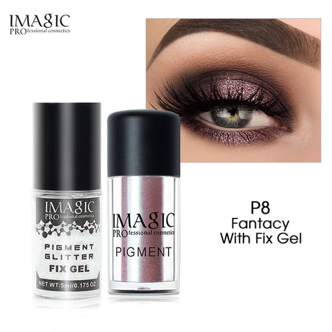 IMAGIC New Arrival Glitter Eyeshadow Metallic Loose Powder Waterproof Shimmer Pigments Colors Eye Shadow Makeup Cosmetics